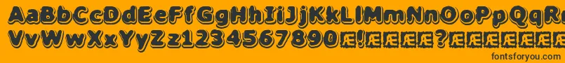 HillockBrk-Schriftart – Schwarze Schriften auf orangefarbenem Hintergrund