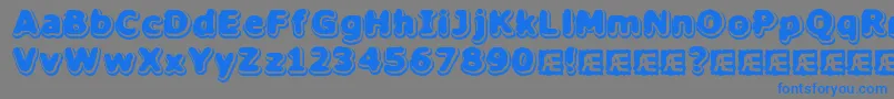 HillockBrk Font – Blue Fonts on Gray Background