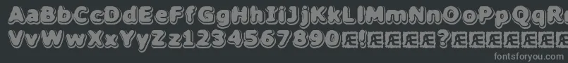 HillockBrk Font – Gray Fonts on Black Background