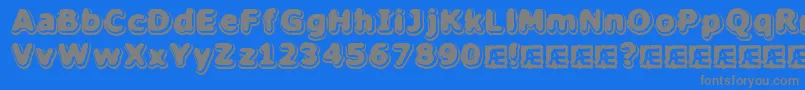 HillockBrk Font – Gray Fonts on Blue Background