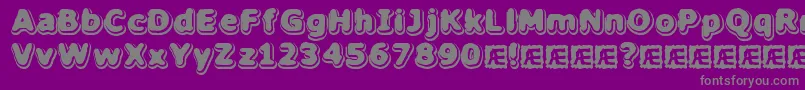 HillockBrk Font – Gray Fonts on Purple Background