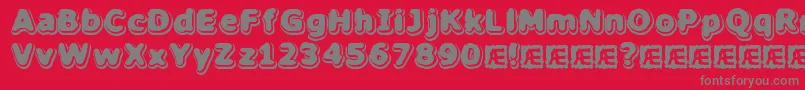 HillockBrk Font – Gray Fonts on Red Background