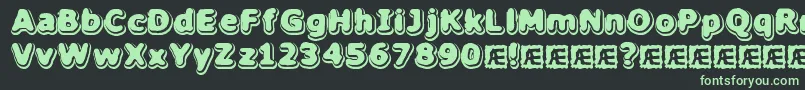 HillockBrk Font – Green Fonts on Black Background