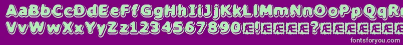 HillockBrk Font – Green Fonts on Purple Background