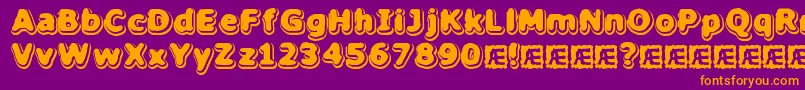 HillockBrk Font – Orange Fonts on Purple Background