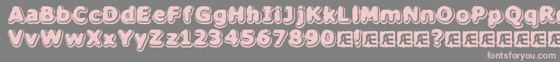 HillockBrk Font – Pink Fonts on Gray Background