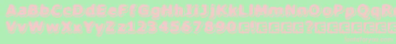 HillockBrk Font – Pink Fonts on Green Background