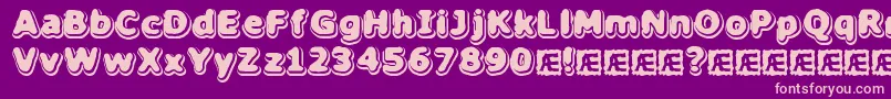 HillockBrk Font – Pink Fonts on Purple Background