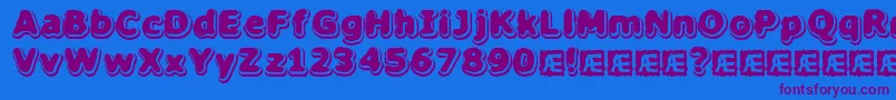 HillockBrk Font – Purple Fonts on Blue Background