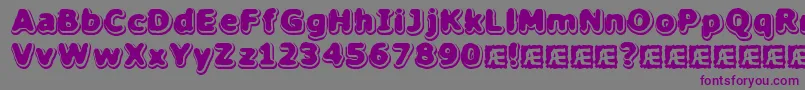 HillockBrk Font – Purple Fonts on Gray Background