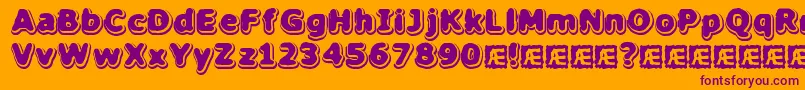 HillockBrk Font – Purple Fonts on Orange Background