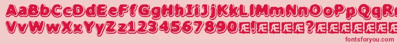 HillockBrk Font – Red Fonts on Pink Background