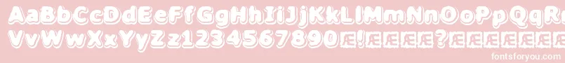 HillockBrk Font – White Fonts on Pink Background