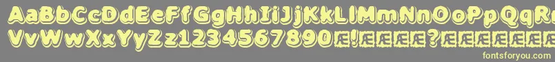 HillockBrk Font – Yellow Fonts on Gray Background