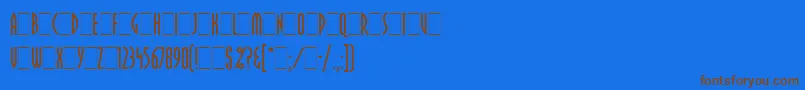 PritchardLetPlain.1.0-fontti – ruskeat fontit sinisellä taustalla