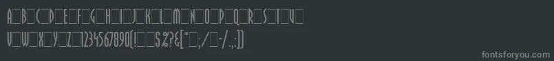 Fonte PritchardLetPlain.1.0 – fontes cinzas em um fundo preto