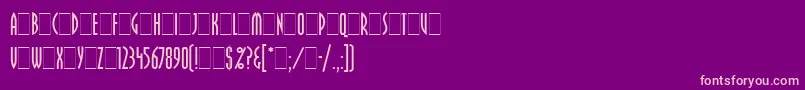 PritchardLetPlain.1.0 Font – Pink Fonts on Purple Background