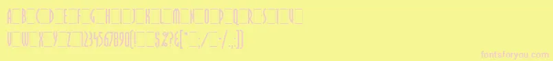 Czcionka PritchardLetPlain.1.0 – różowe czcionki na żółtym tle
