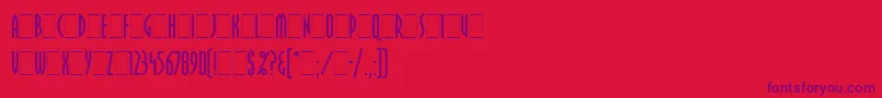 PritchardLetPlain.1.0-Schriftart – Violette Schriften auf rotem Hintergrund