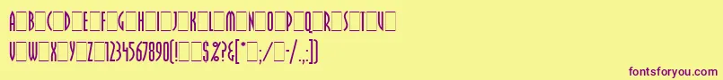 PritchardLetPlain.1.0 Font – Purple Fonts on Yellow Background