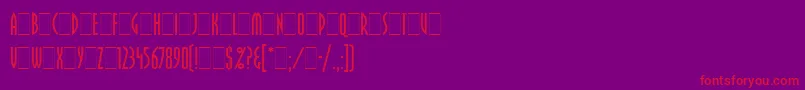 PritchardLetPlain.1.0 Font – Red Fonts on Purple Background