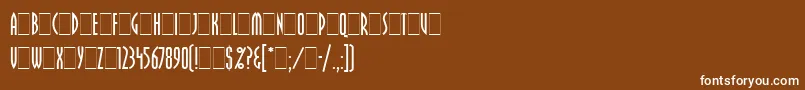 PritchardLetPlain.1.0 Font – White Fonts on Brown Background