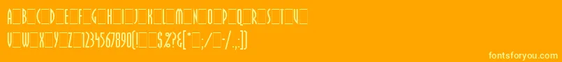 fuente PritchardLetPlain.1.0 – Fuentes Amarillas Sobre Fondo Naranja