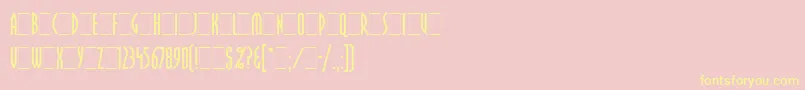 PritchardLetPlain.1.0 Font – Yellow Fonts on Pink Background