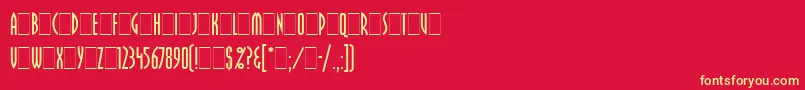 PritchardLetPlain.1.0 Font – Yellow Fonts on Red Background