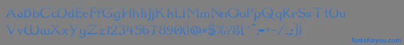 Dum1cud Font – Blue Fonts on Gray Background