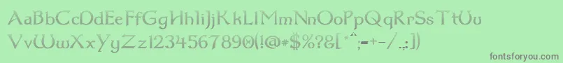 Dum1cud Font – Gray Fonts on Green Background
