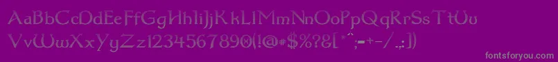 Czcionka Dum1cud – szare czcionki na fioletowym tle