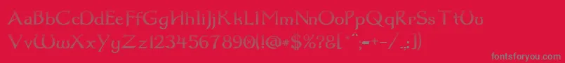 Dum1cud Font – Gray Fonts on Red Background