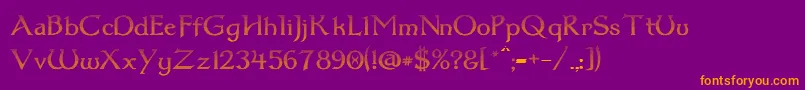 Dum1cud Font – Orange Fonts on Purple Background