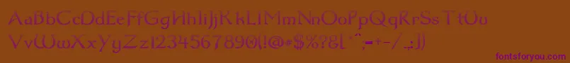 Dum1cud Font – Purple Fonts on Brown Background