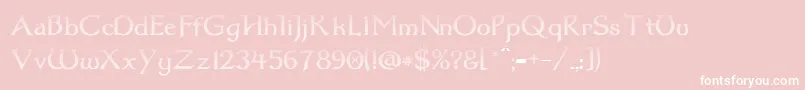 Dum1cud Font – White Fonts on Pink Background