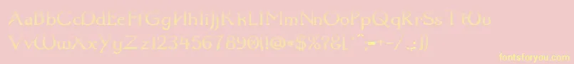 Dum1cud Font – Yellow Fonts on Pink Background