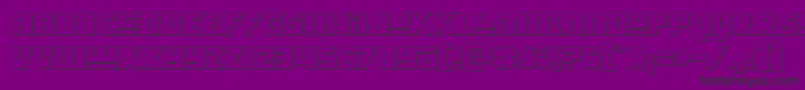 Czcionka Hongkonghustle3D – czarne czcionki na fioletowym tle