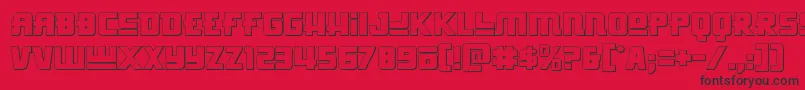 Hongkonghustle3D Font – Black Fonts on Red Background