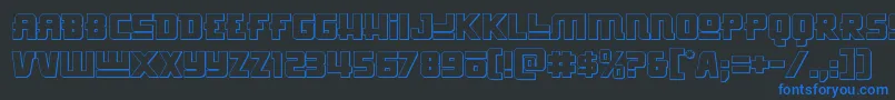 Hongkonghustle3D Font – Blue Fonts on Black Background