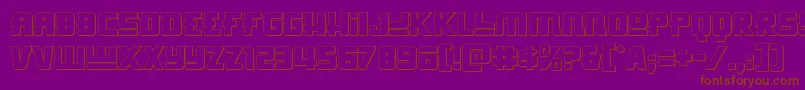 Hongkonghustle3D Font – Brown Fonts on Purple Background