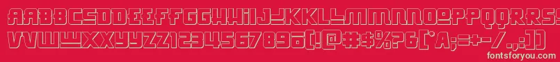 Hongkonghustle3D Font – Green Fonts on Red Background