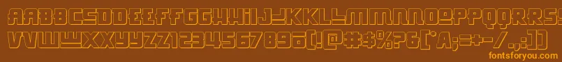 Hongkonghustle3D Font – Orange Fonts on Brown Background