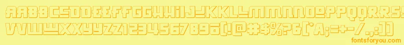 Hongkonghustle3D Font – Orange Fonts on Yellow Background