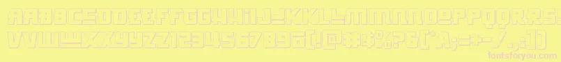 Hongkonghustle3D Font – Pink Fonts on Yellow Background