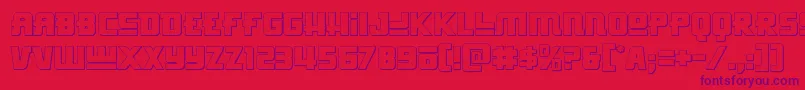 Hongkonghustle3D Font – Purple Fonts on Red Background