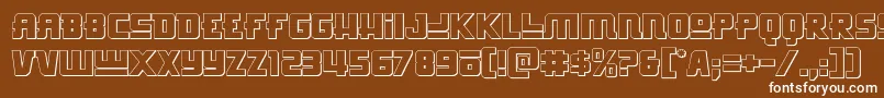 Hongkonghustle3D Font – White Fonts on Brown Background