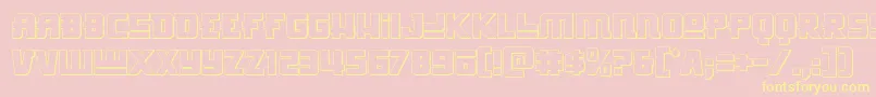 Hongkonghustle3D Font – Yellow Fonts on Pink Background