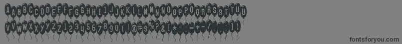 フォントSfBalloonsThin – 黒い文字の灰色の背景