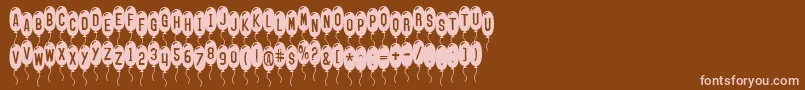 SfBalloonsThin Font – Pink Fonts on Brown Background